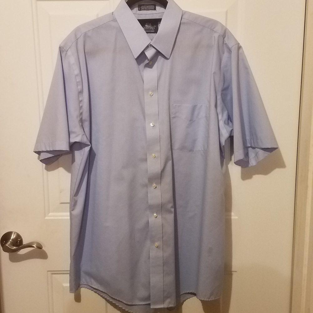 Stafford size 17 light blue Shirt